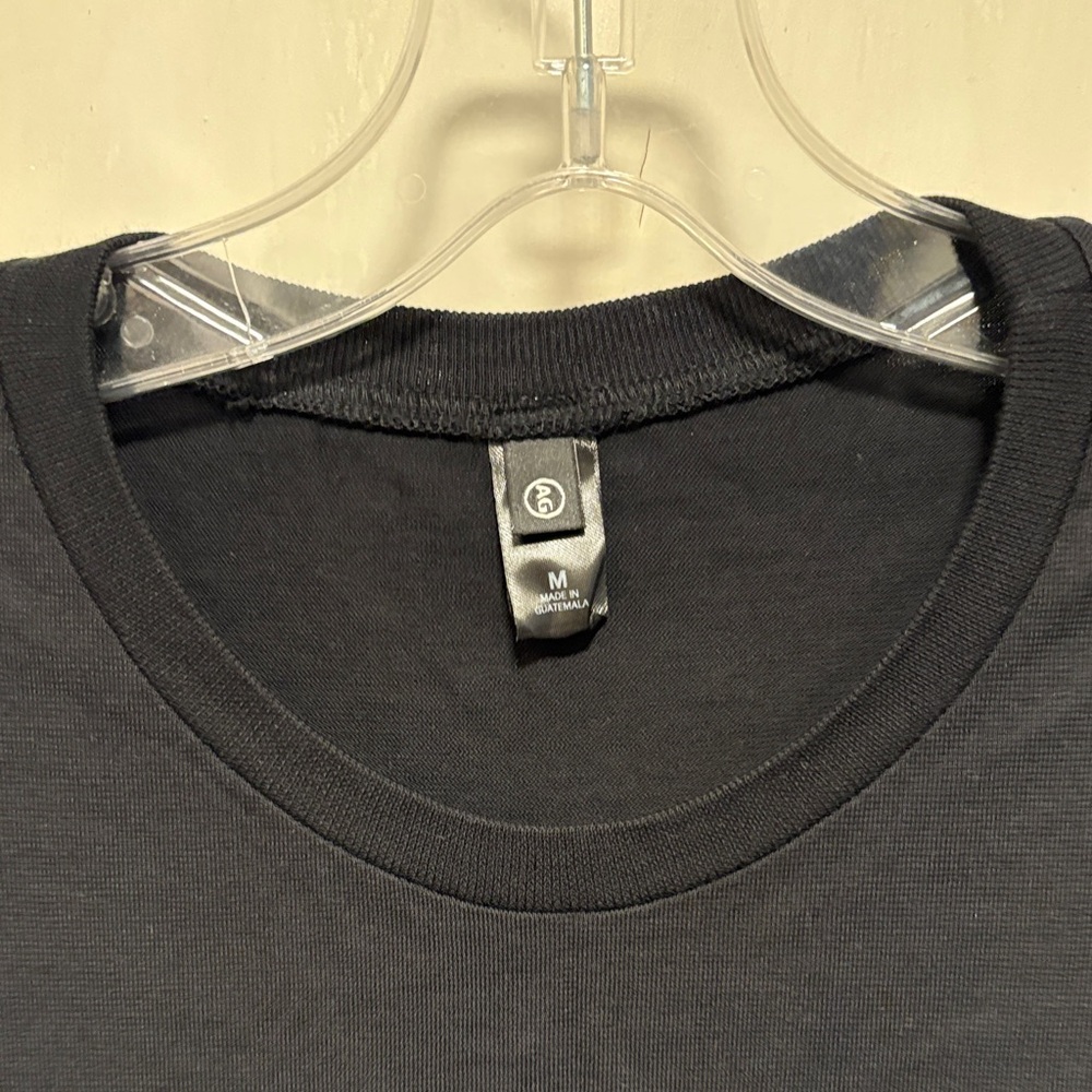 AG Adriano Goldschmied Classic Black Men's T-Shirt Medium New Without Tag - Picture 2 of 8